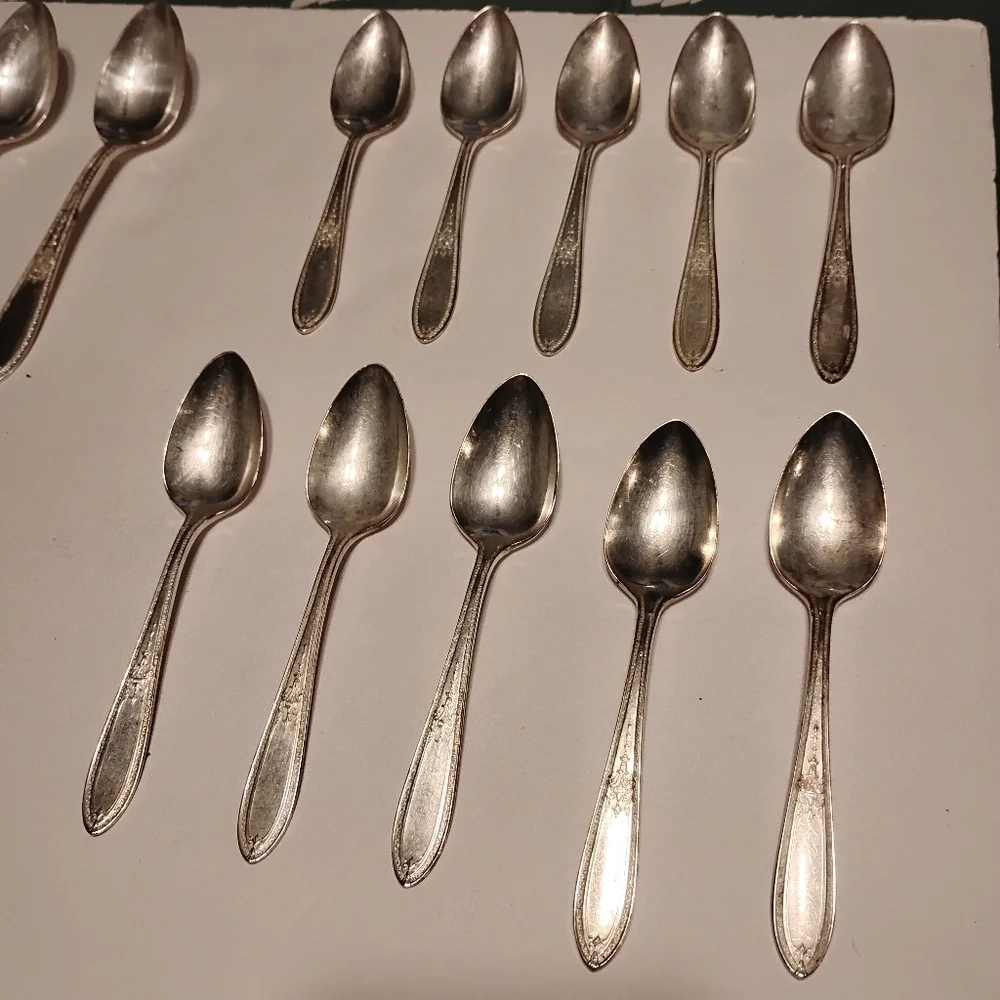 WM Rogers & Son AA Silver Plate 56 Piece Flatware Set‎ Triumph Service For 10 +